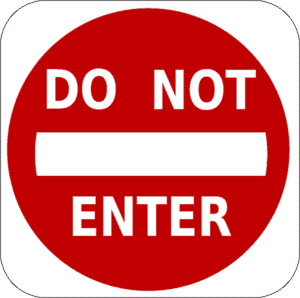 Do Not Enter